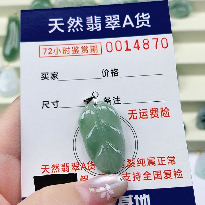 翡翠未镶嵌颈饰吊
