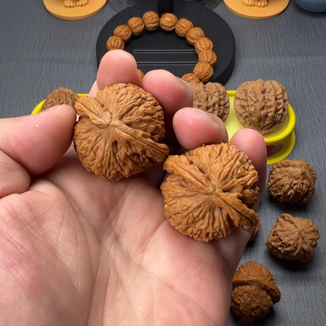 核桃摆件40闷白全品