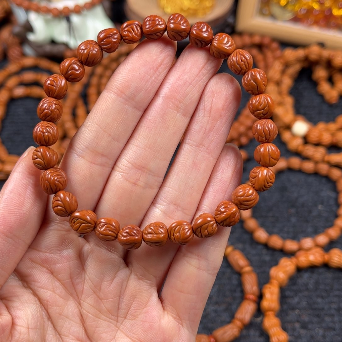 手串文玩核桃青**叔C7桃核手串