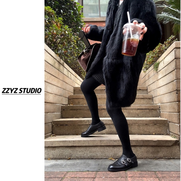 【ZZYZ】“佩里月光”高端进口托斯卡纳P毛一体外套V领宽松显瘦大衣