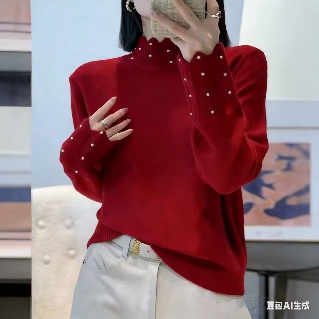 1141【满天星 】高级感针织长袖针织衫毛衣