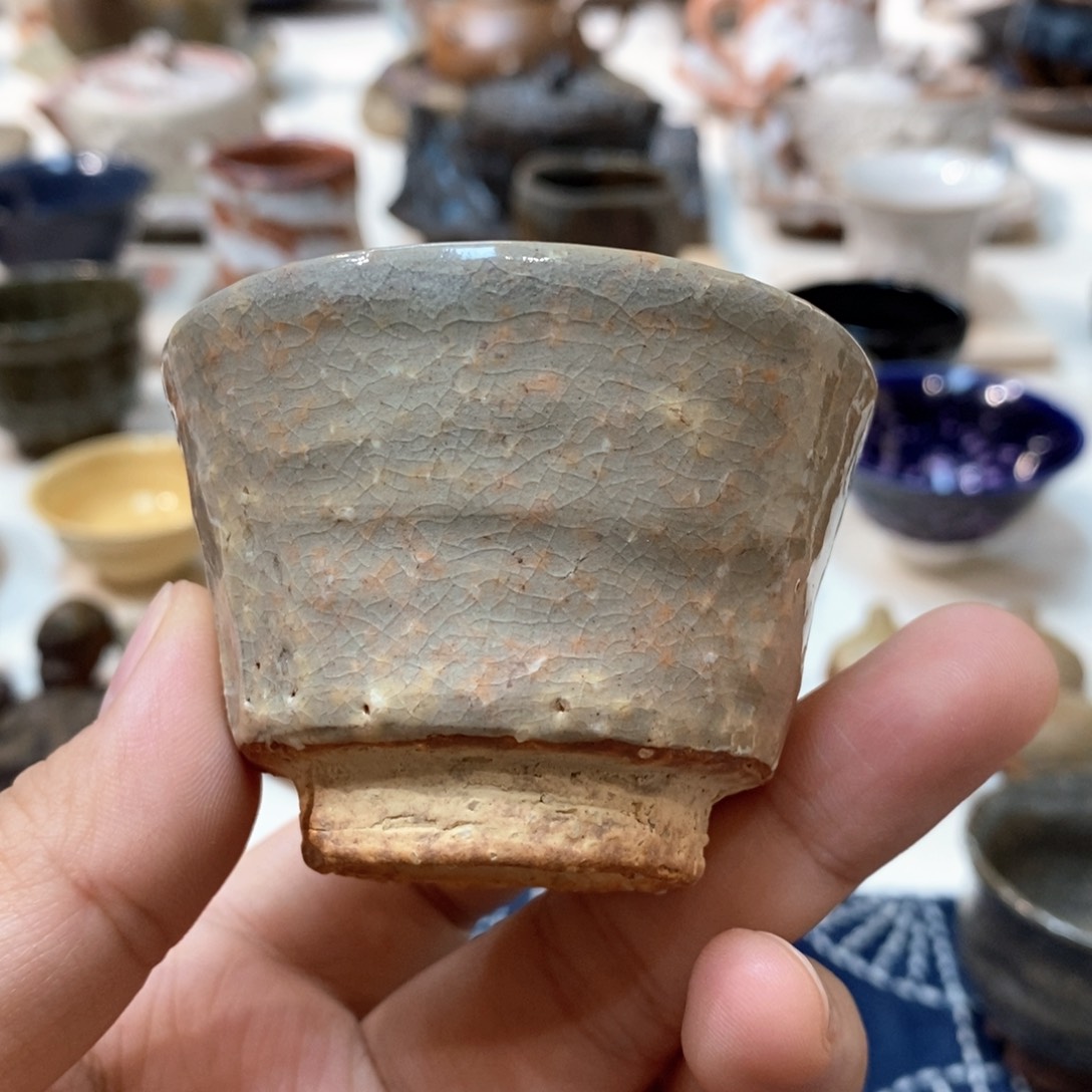 柴烧侘寂粗陶茶具 