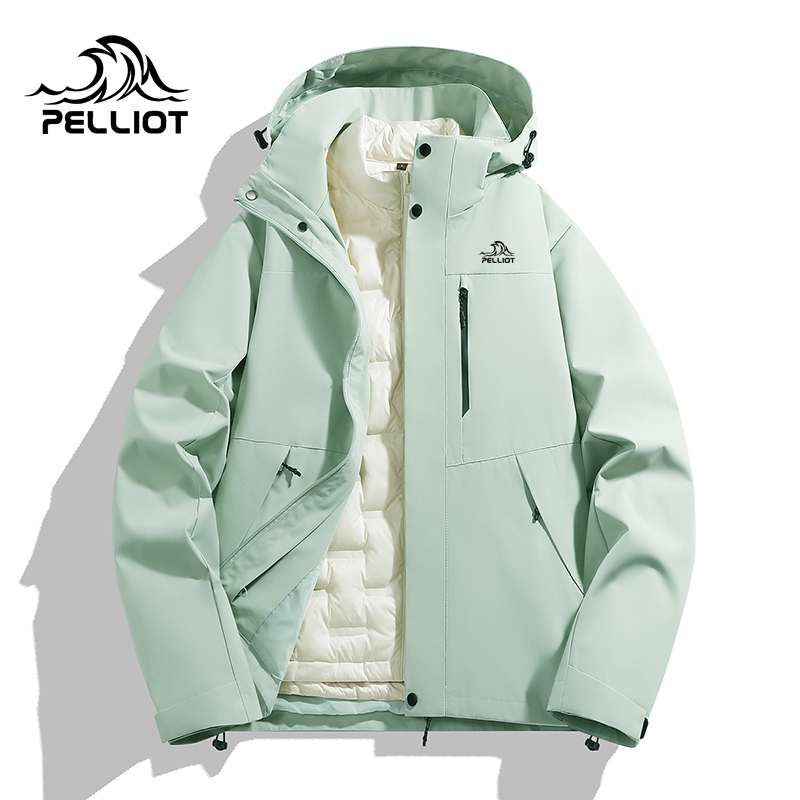 伯希和户外男女三合一羽绒内胆防水保暖休闲百搭时尚潮流冲锋衣