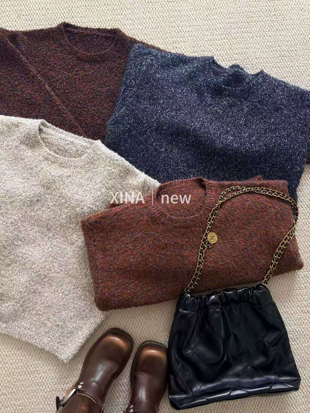 长袖常规款圆领毛衫时尚休闲百搭毛衣993