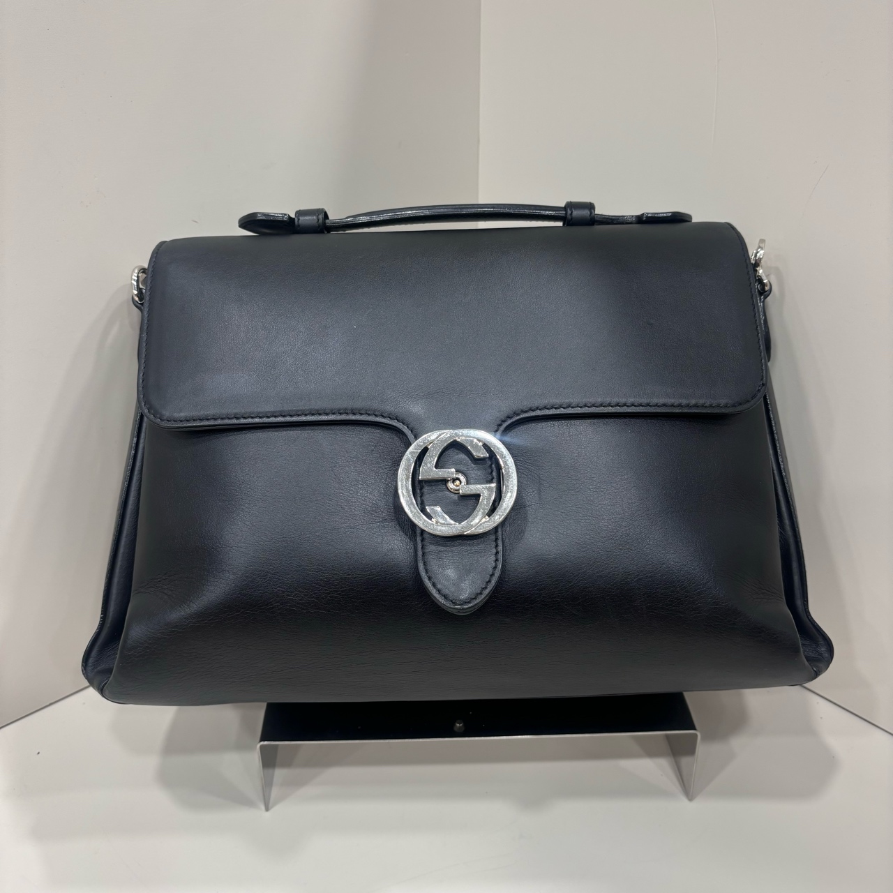 95新 GUCCI/古驰 【清】2VB825 黑色手提单肩包