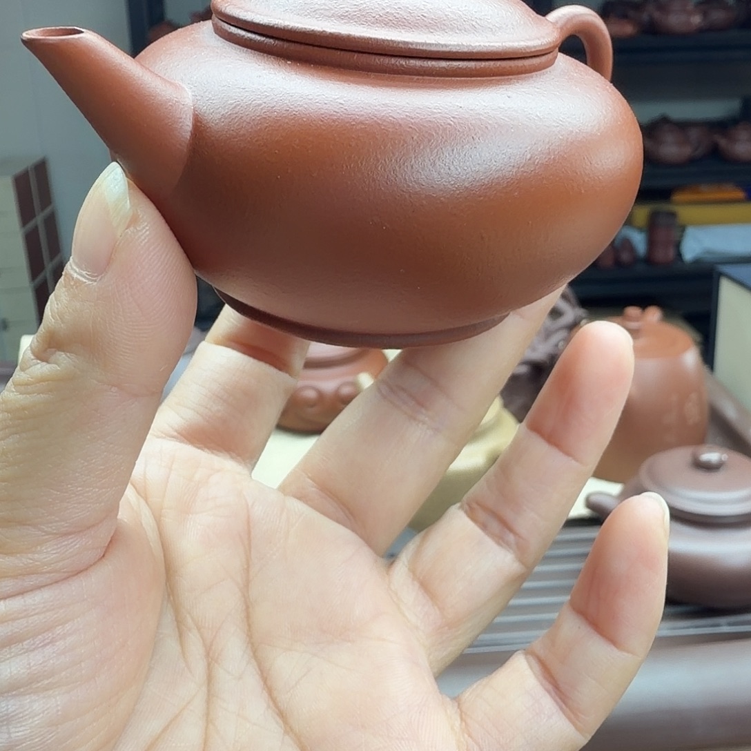 100cc水平壶朱泥的