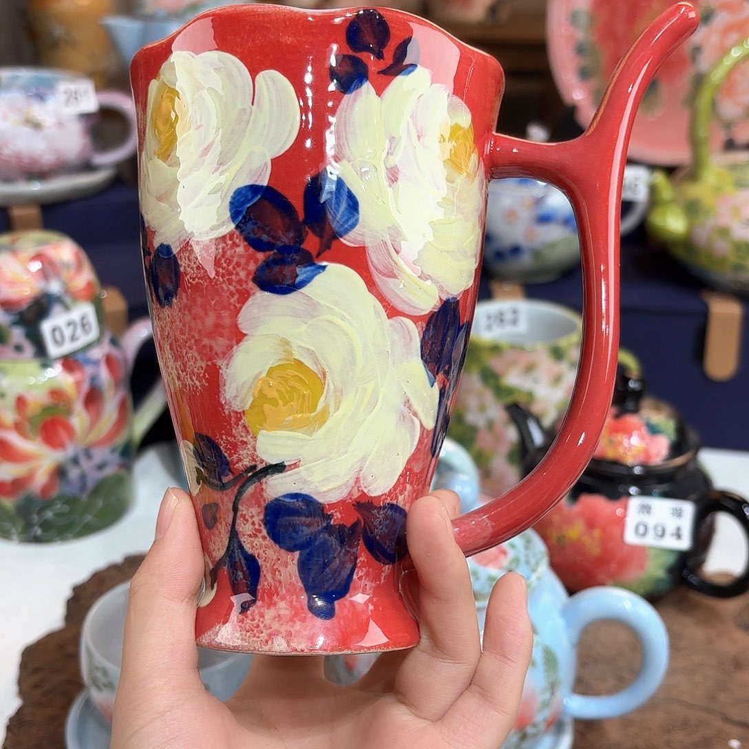 景德镇手绘高温釉下彩陶瓷茶具