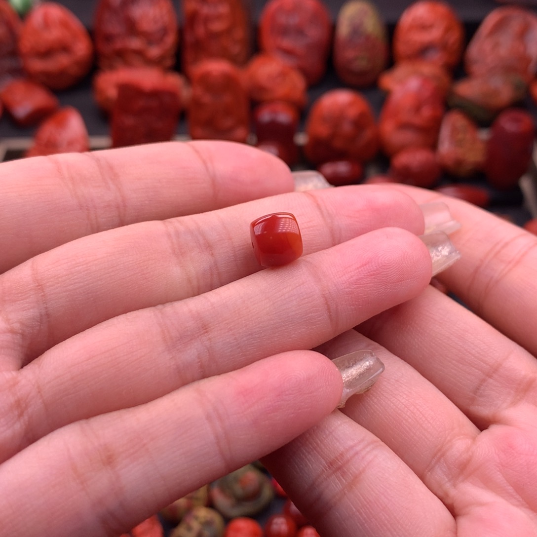 南红玛瑙南红川料直切单珠8.3mm未镶嵌