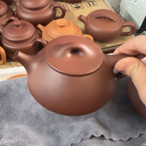 紫砂茶壶发*呀底槽清泥料200cc