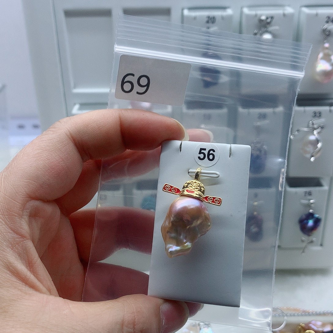 合金淡水珍珠吊坠(不含链)