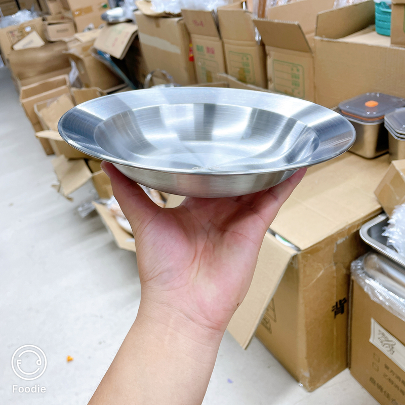 23cm拉丝草帽盘加深盘子家用