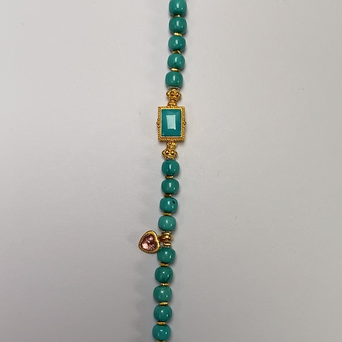 绿松石珠宝奇石18K金镶嵌