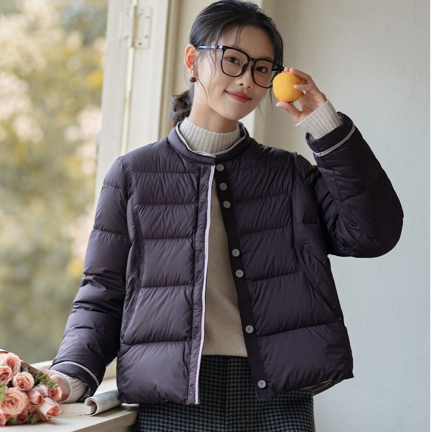 红念白鸭绒女小个子冬季2025新款小个子不臃肿羽绒服入冬漂亮衣服