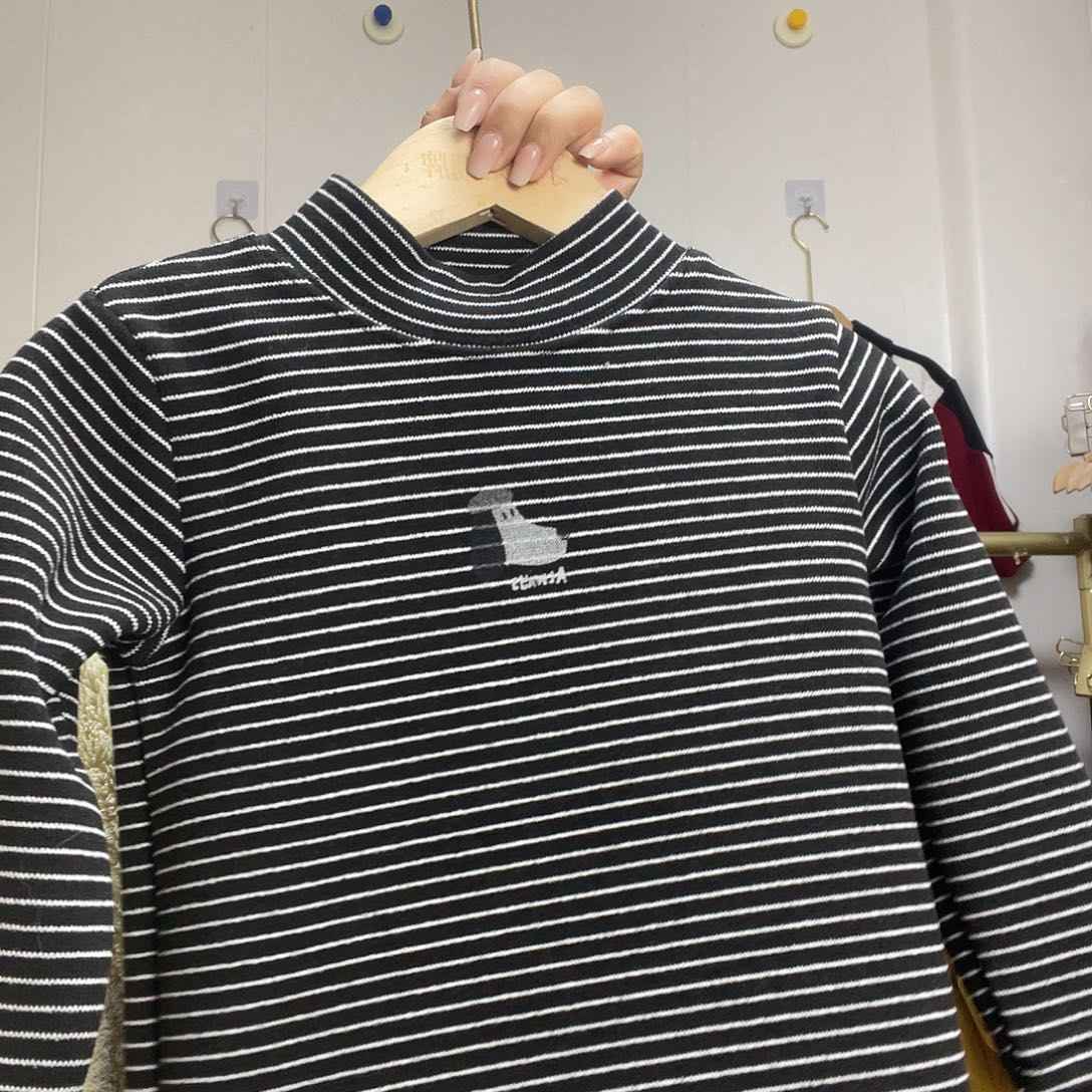 条纹一体绒打底90码