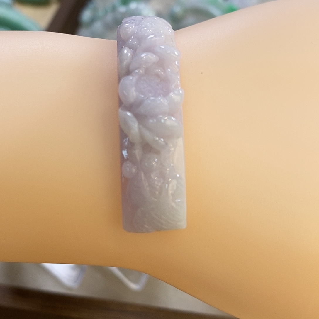 翡翠未镶嵌手链5258