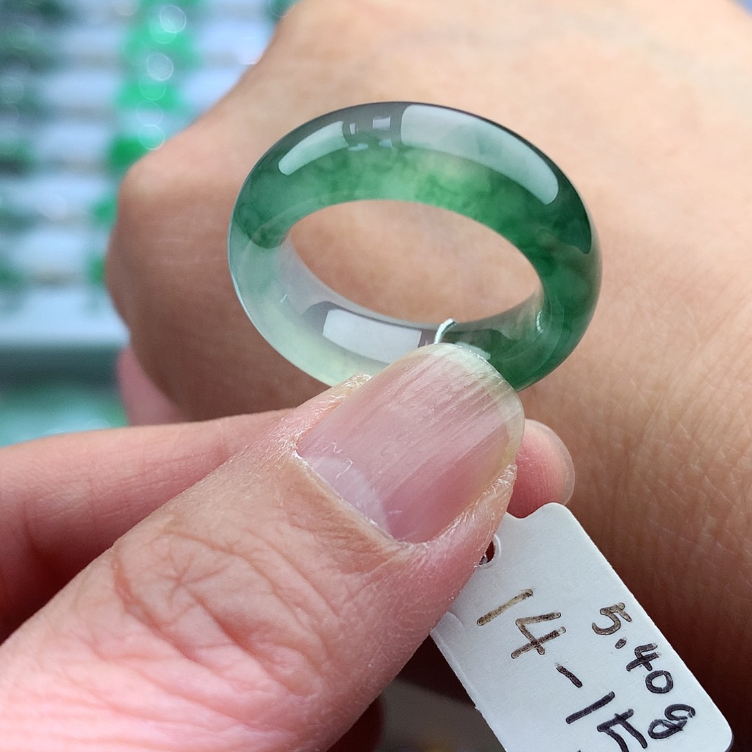 未镶嵌戒指翡翠14-15号