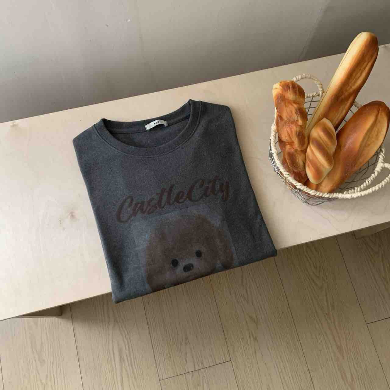 恩熙·秋冬新款韩系Cas黄色头像狗打底9921