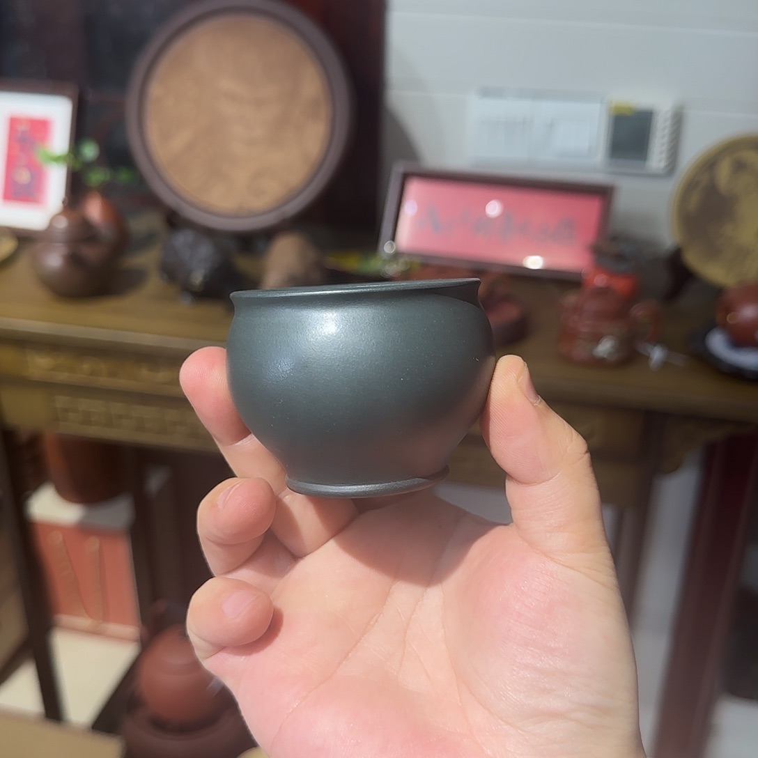 紫砂茶壶杯子绿泥