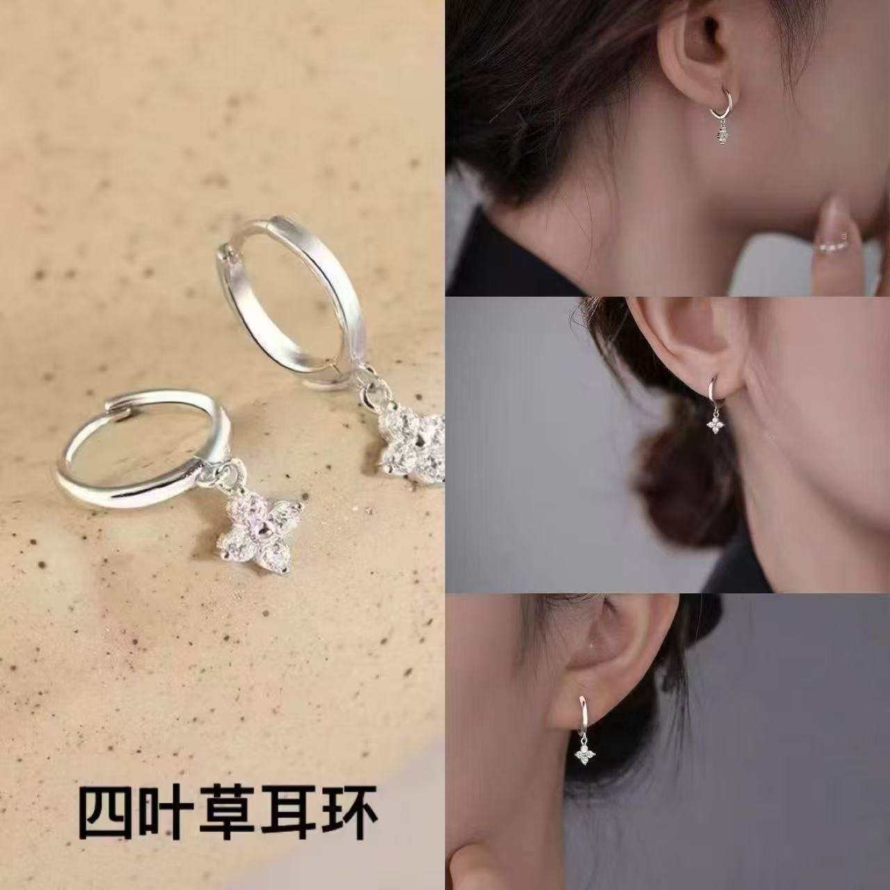  s925银色耳坠时尚气质百搭女耳钉设计感轻奢