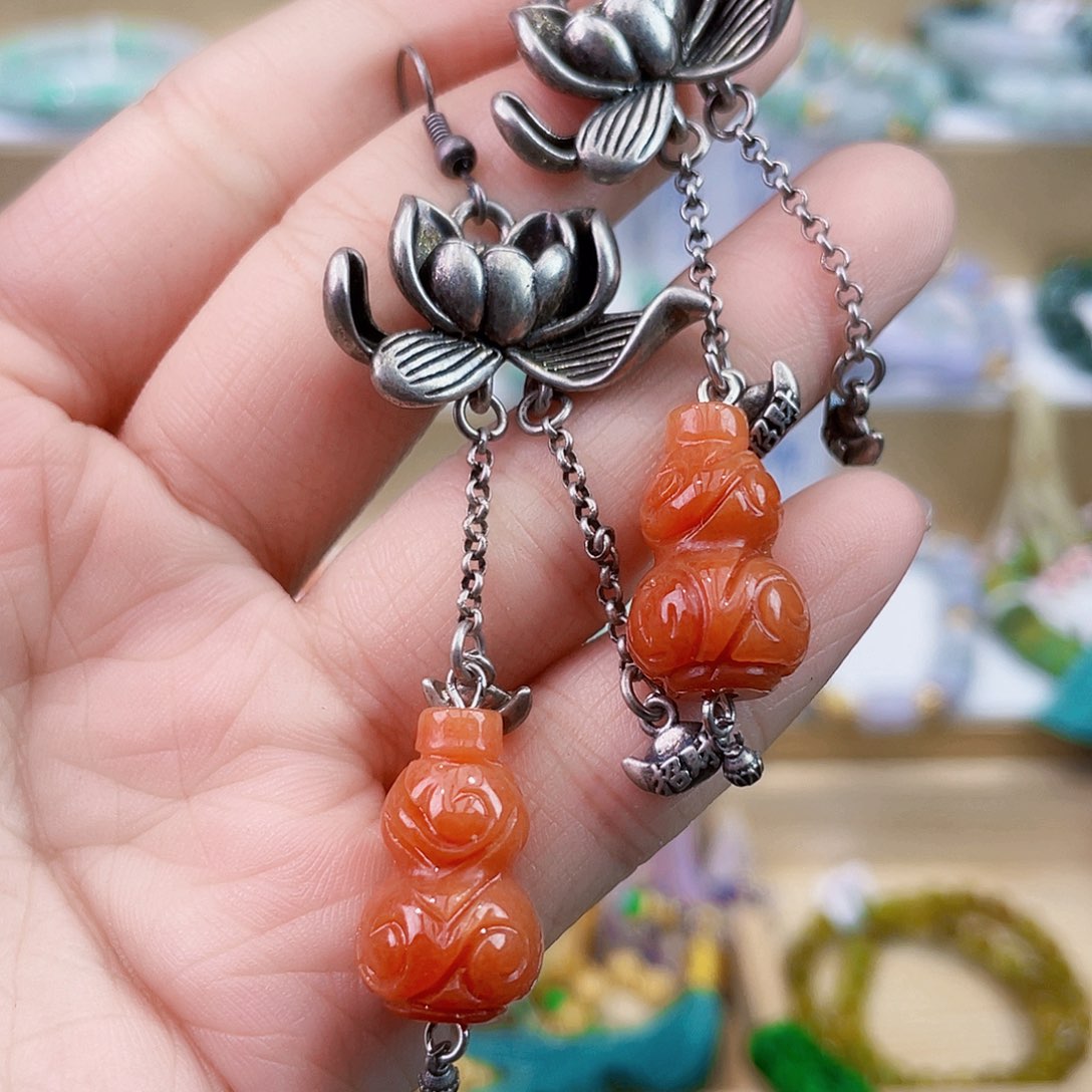 翡翠未镶嵌手链耳坠