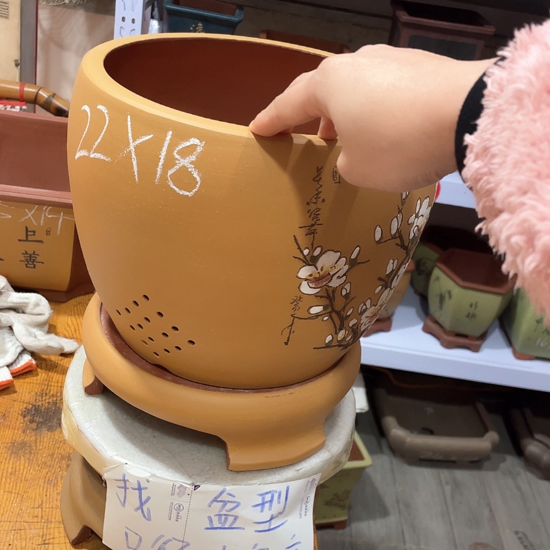 紫砂天心紫砂手工花盆