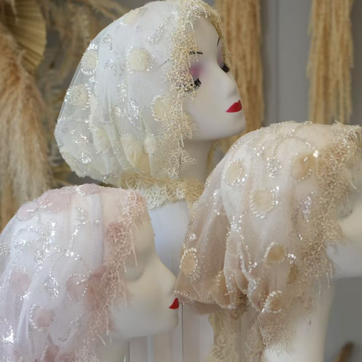 新款重工飘带纱巾