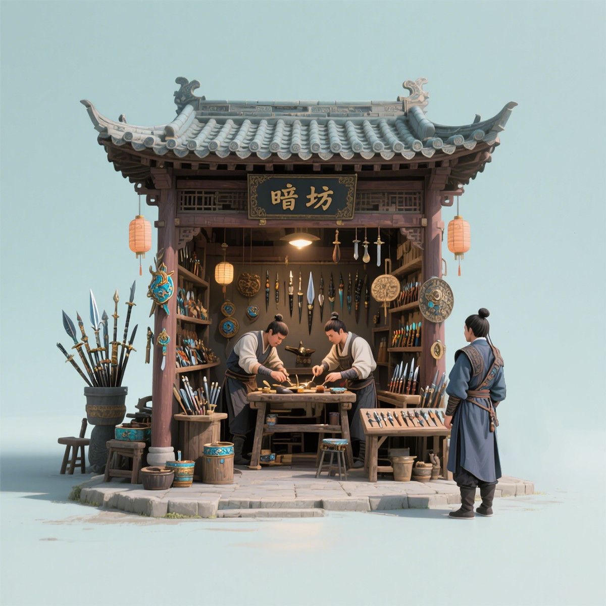 开封万岁山武侠城冰箱贴立体旅游文创礼品景点建筑创意礼物送朋友