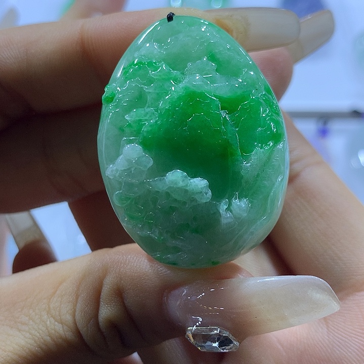 翡翠未镶嵌颈饰天然翡翠A货吊坠