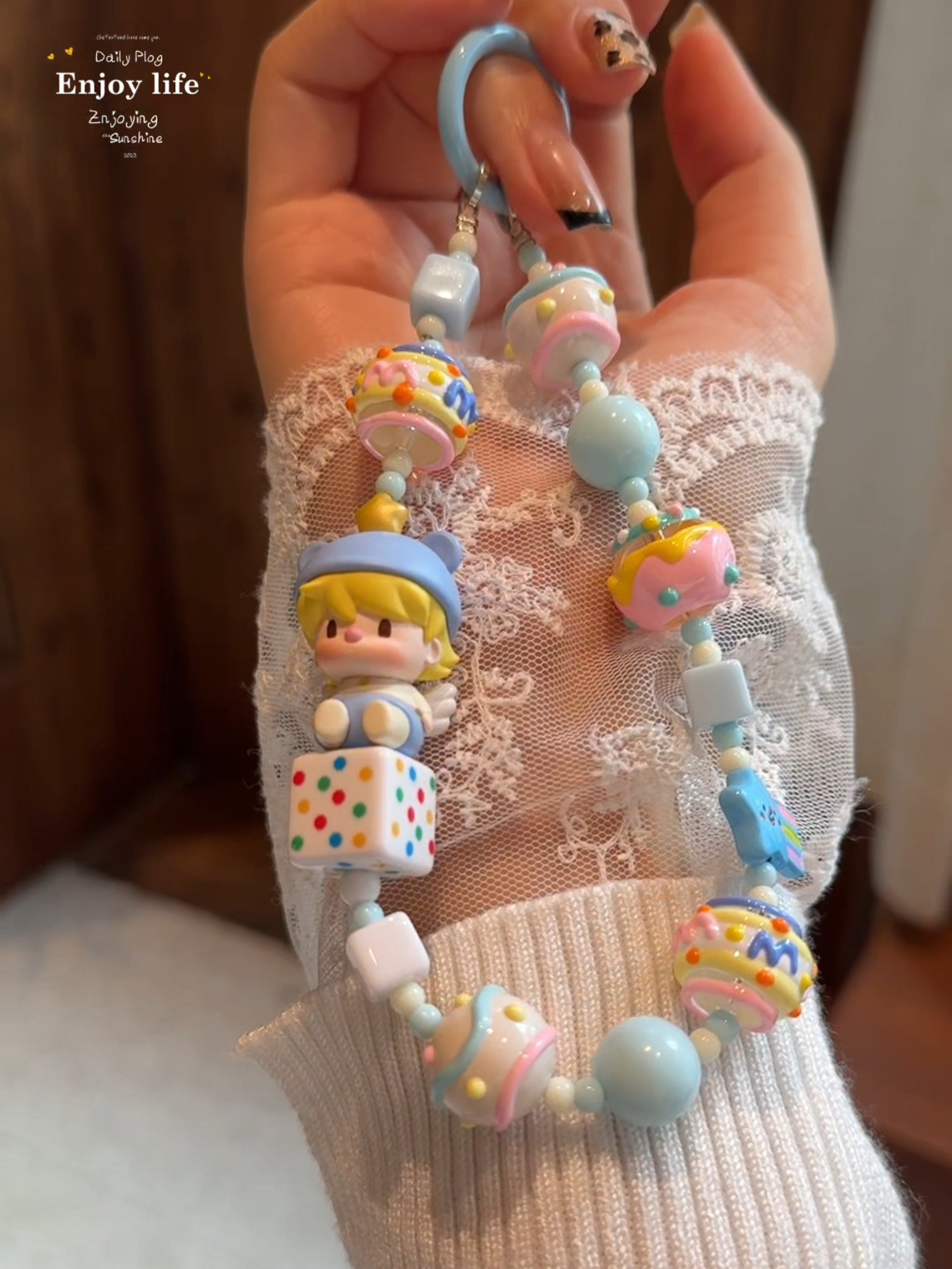 QBTTD潮玩手机壳挂件DIY饰品挂饰创意ins可爱手机链