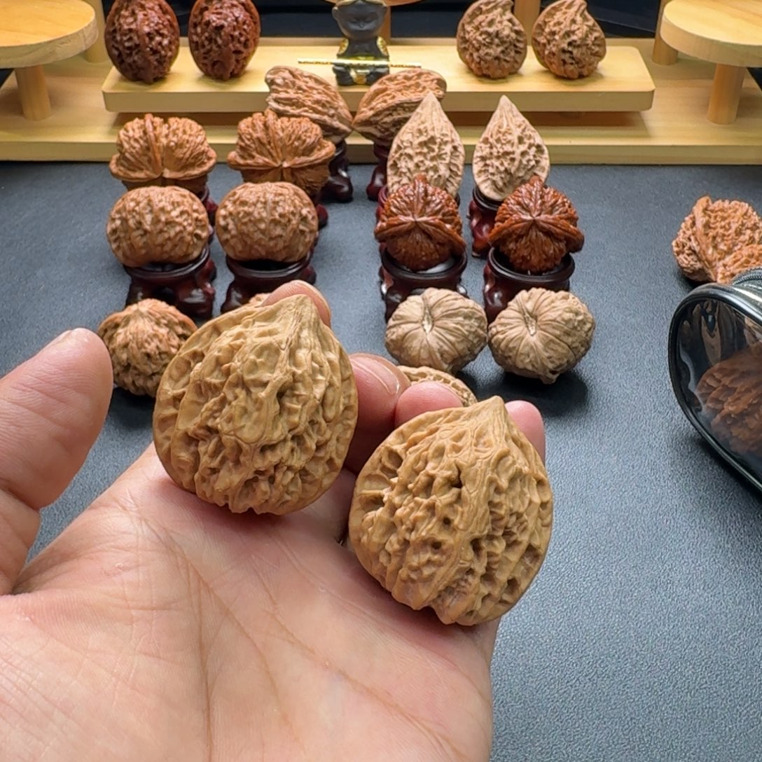 把件文玩核桃39+全品老款鸡心文玩核桃把件