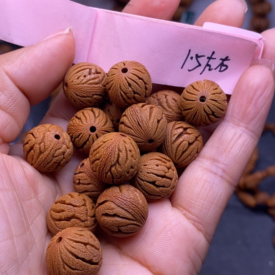 秦岭龙纹桃核16颗