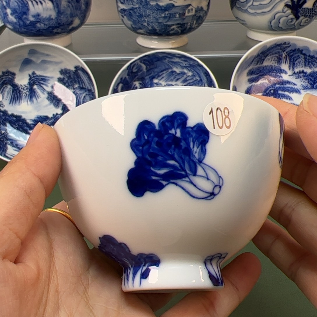 杯木木景德镇纯手绘茶具108