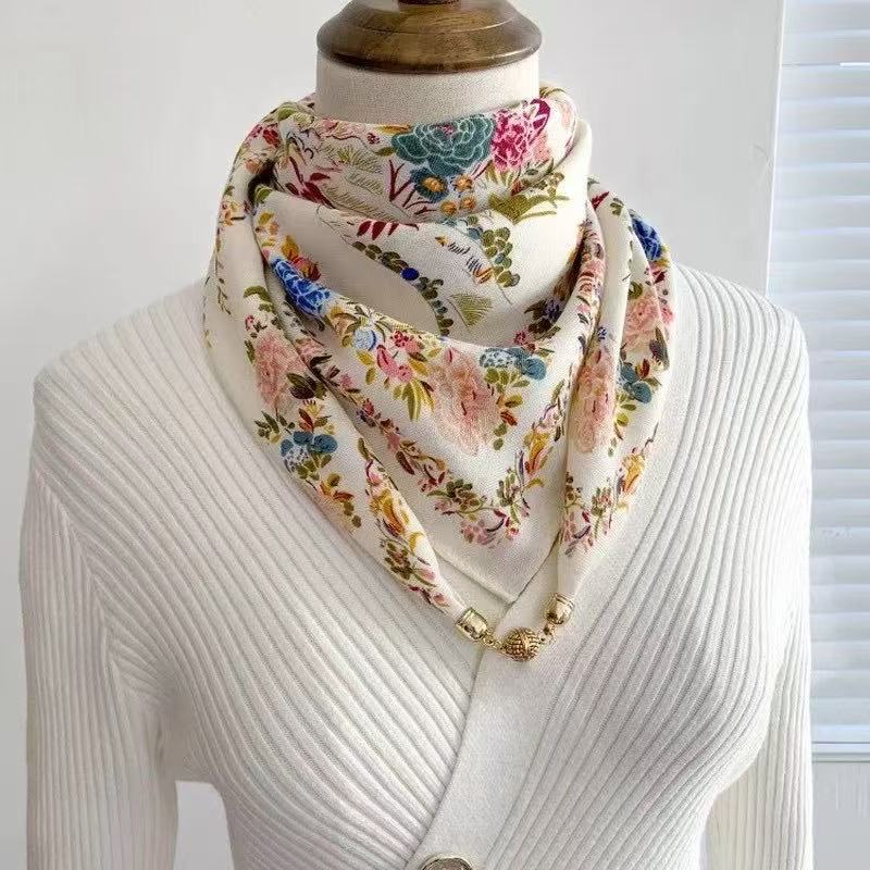 【花鸟锦韵】时尚新款C71磁吸扣春夏棉麻布料面料