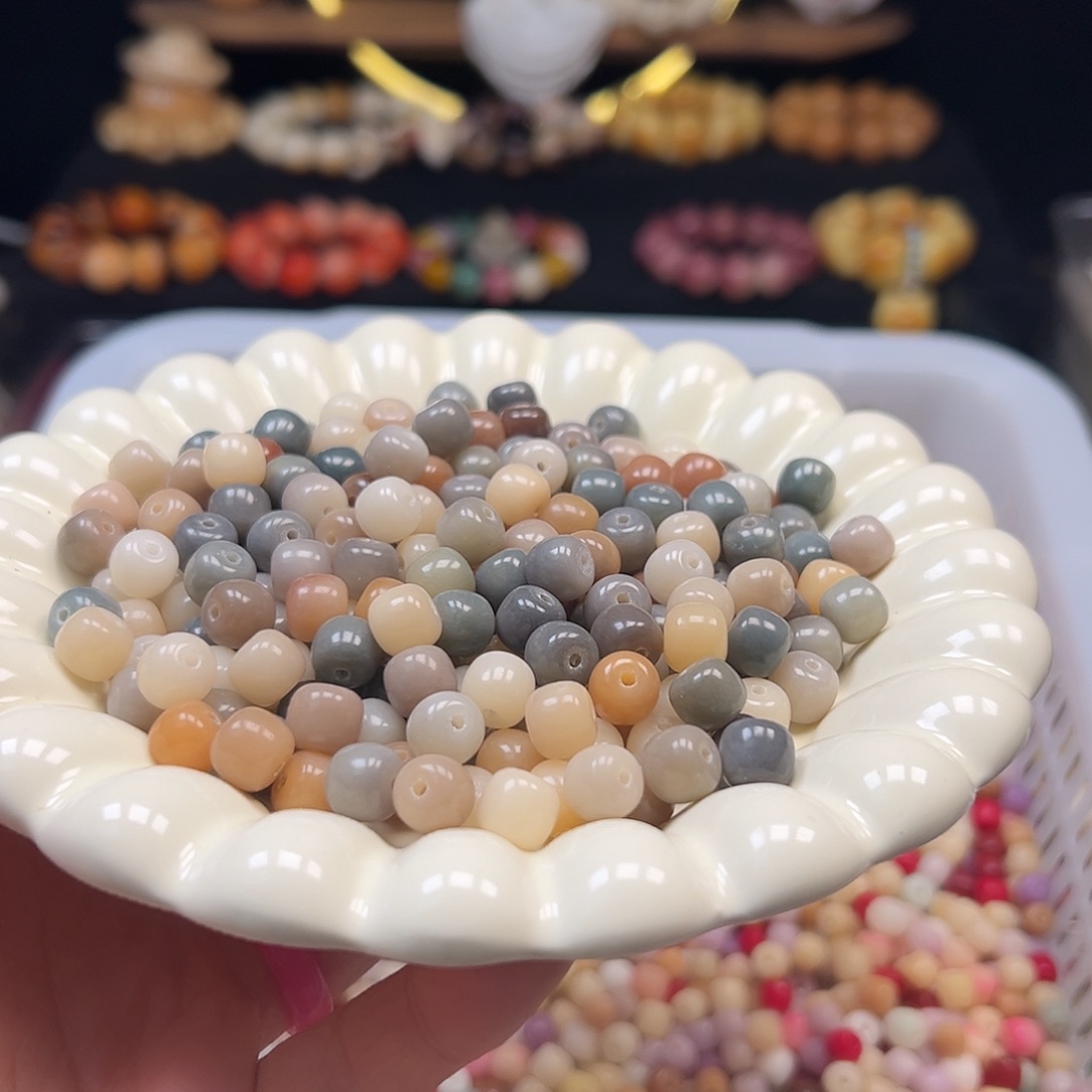 手串菩提根/象牙果卡9干磨繁星点点120颗