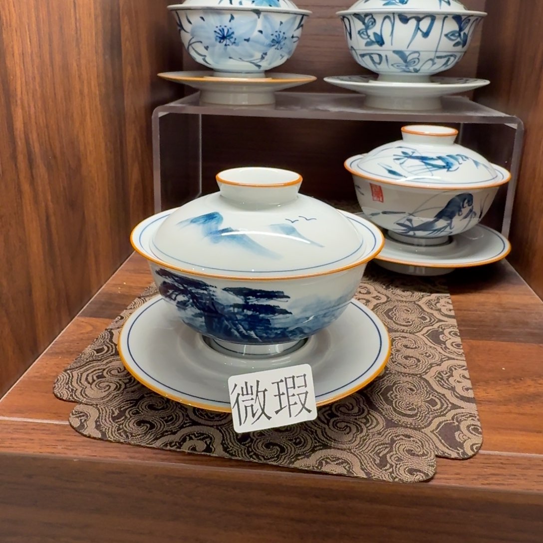 釉下彩纯手绘微瑕