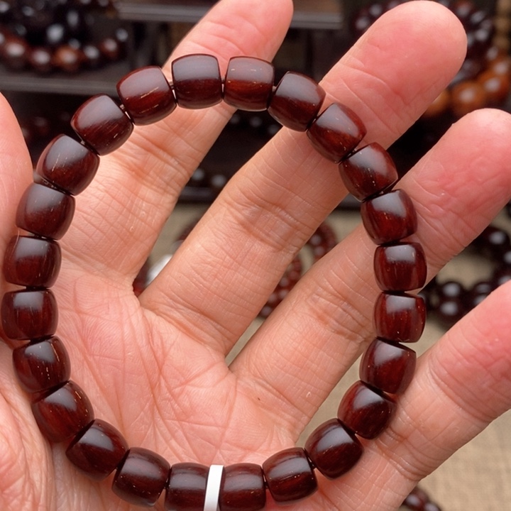 檀香紫檀（小叶紫檀）手串/手链89直切金星