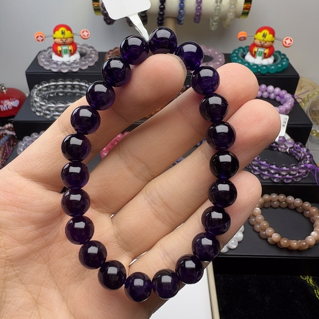 紫晶手串未镶嵌乌拉圭紫水