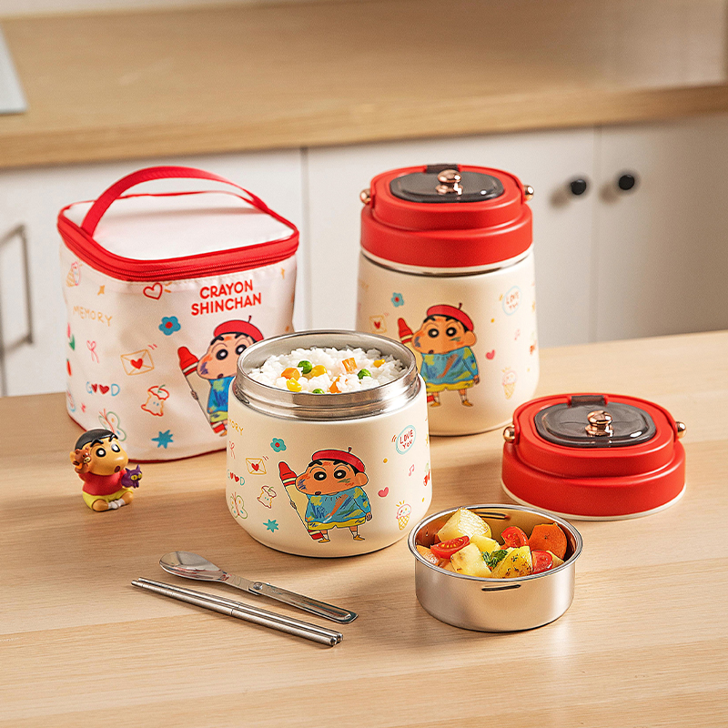 【摩登主妇&蜡笔小新】304不锈钢保温饭盒提桶上班族保温桶焖烧杯