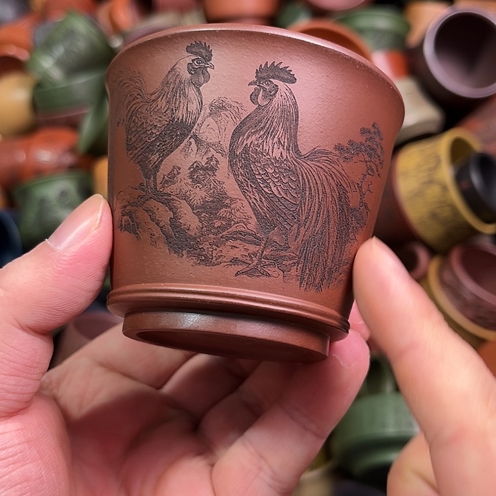 紫砂茶杯全手工紫砂主人杯