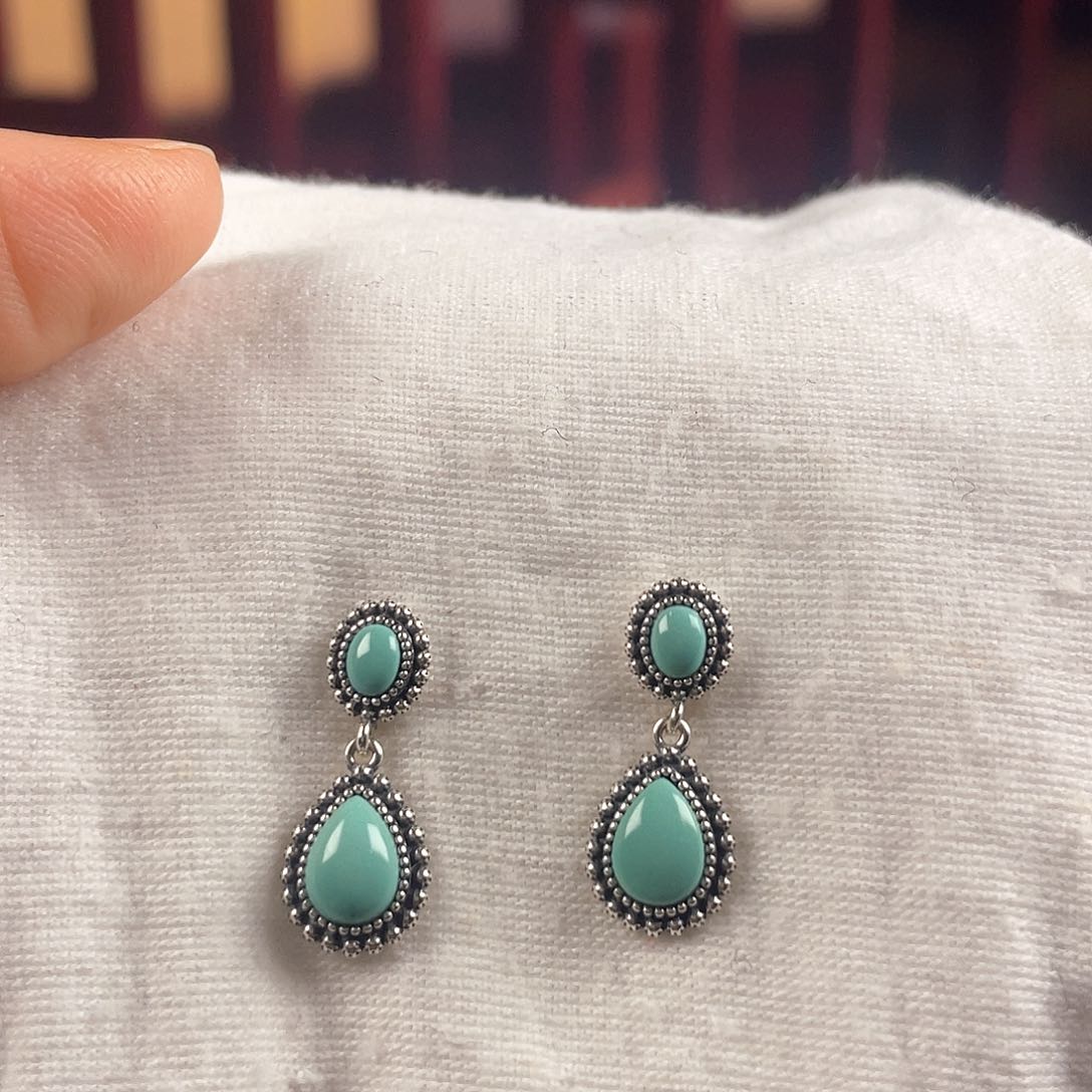 绿松石配饰银S925镶嵌