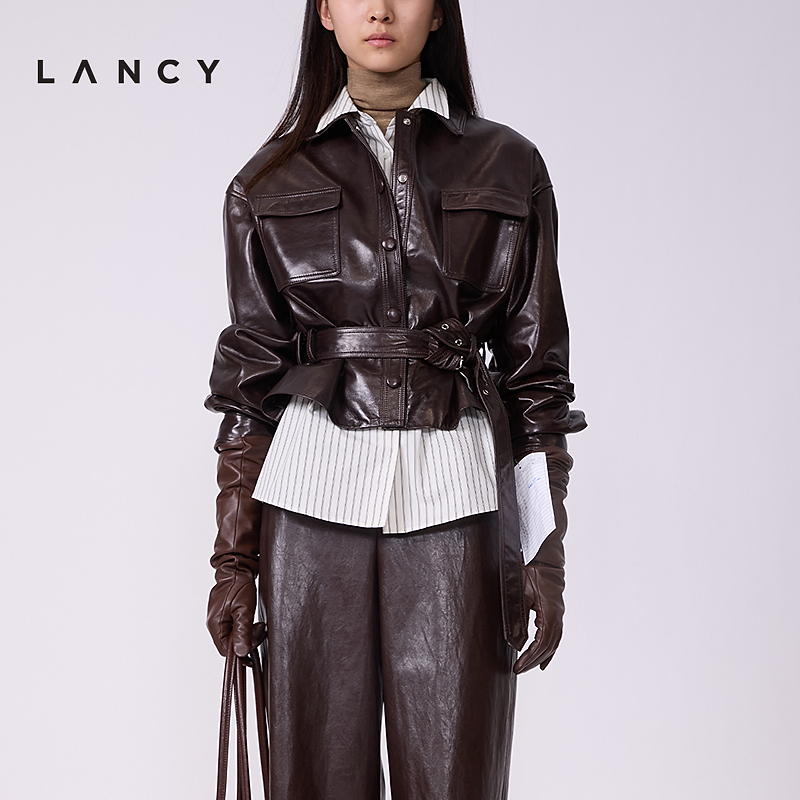 【张柏芝同款】LANCY/朗姿2026春季新款时尚设计感廓形收腰短外套女