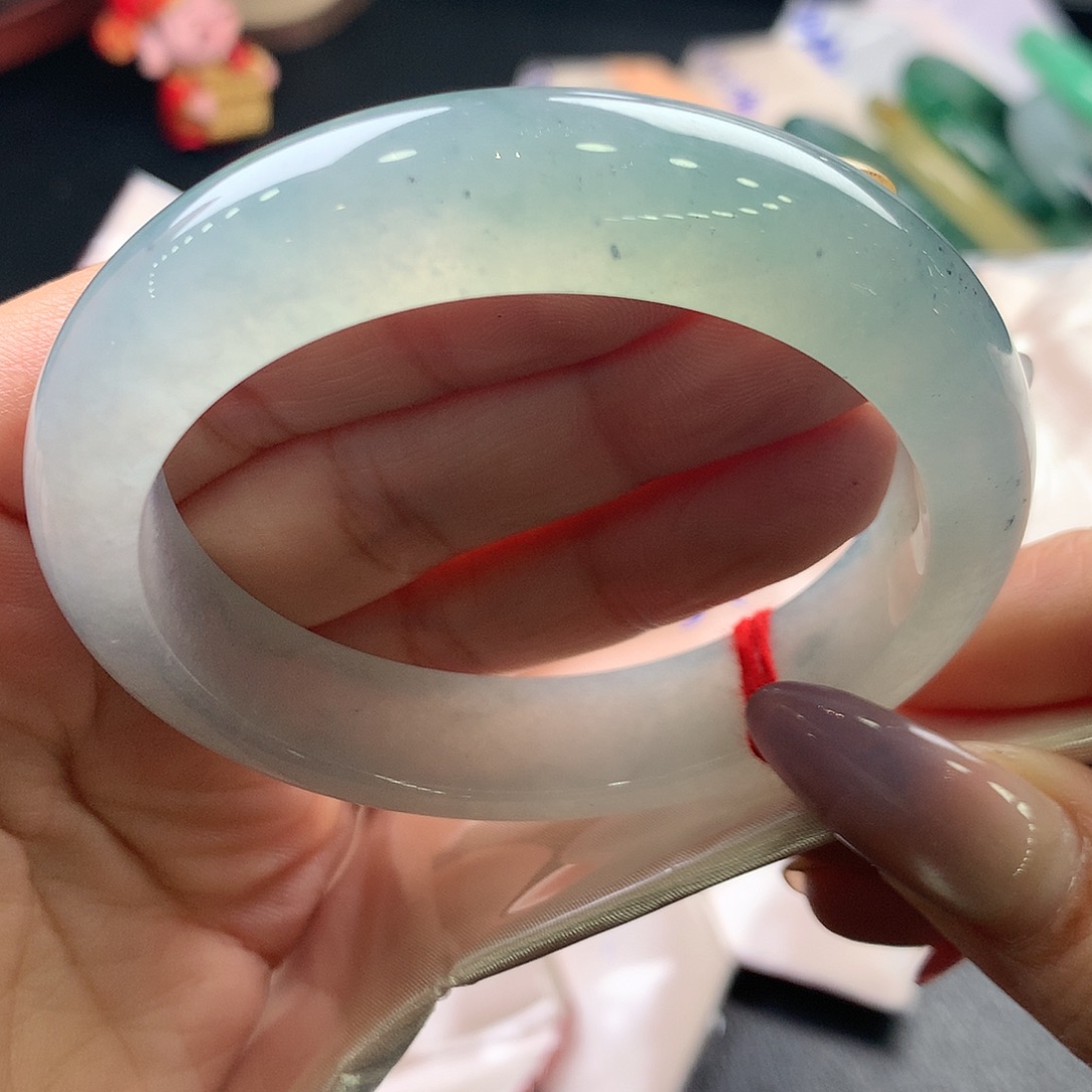 翡翠未镶嵌手镯57正