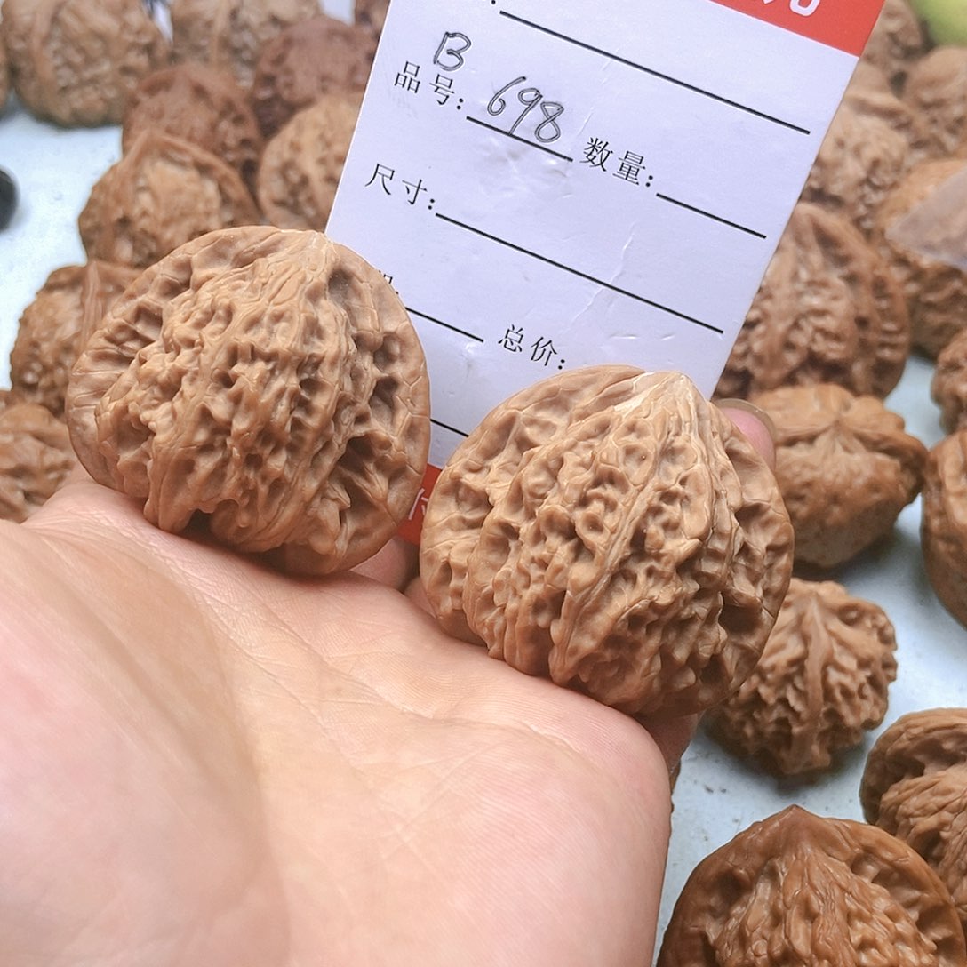 文玩核桃把件698号全品平顶狮子头43尺