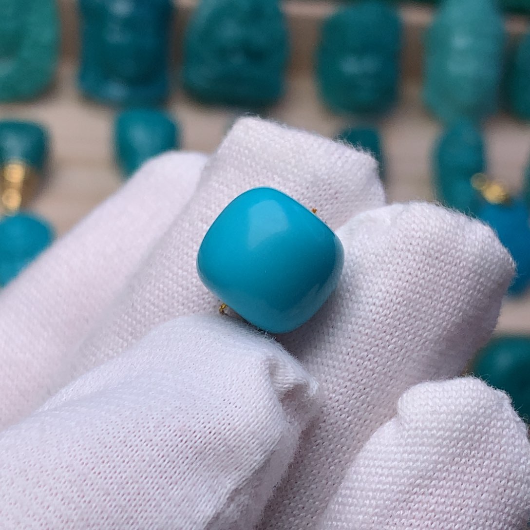 未镶嵌绿松石珠宝奇石12mm