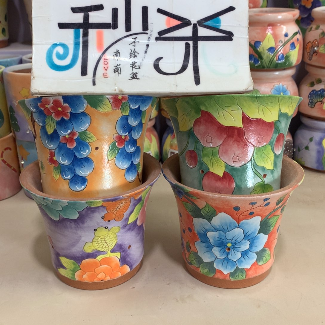 福利花盆，手绘花盆