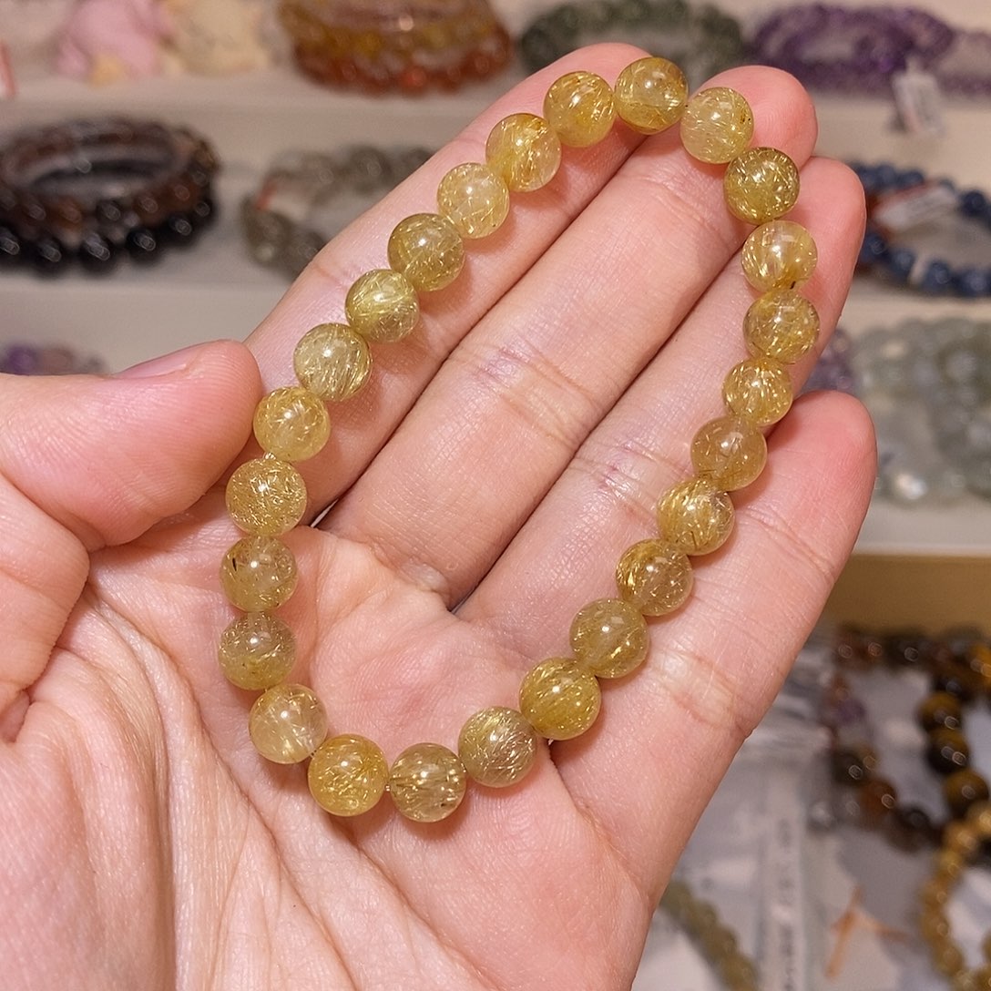 【闪购商品】水晶手串未镶嵌7*金发晶7.8mm