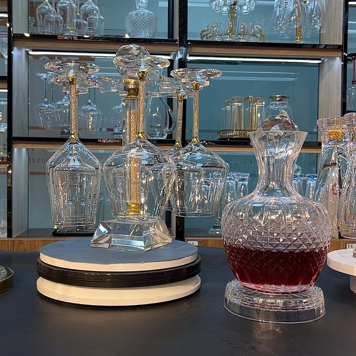 水晶玻璃手柄款红酒杯白酒杯啤酒杯