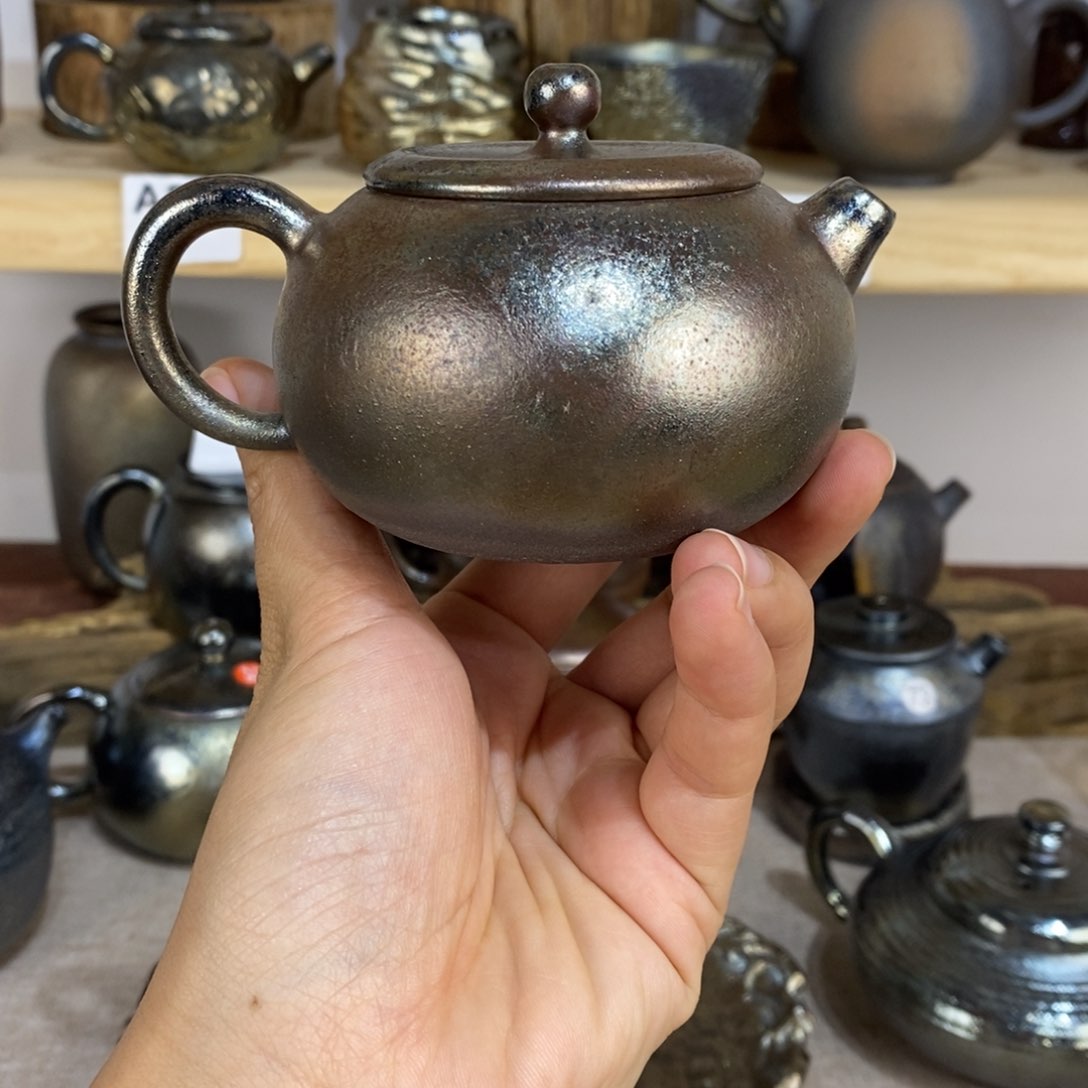 建水紫陶柴烧茶壶