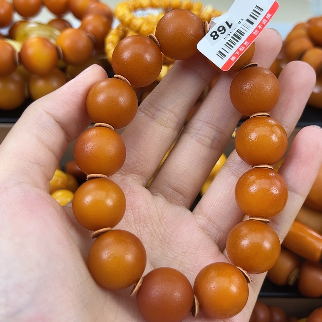 琥珀颈饰未镶嵌随*蜜蜡