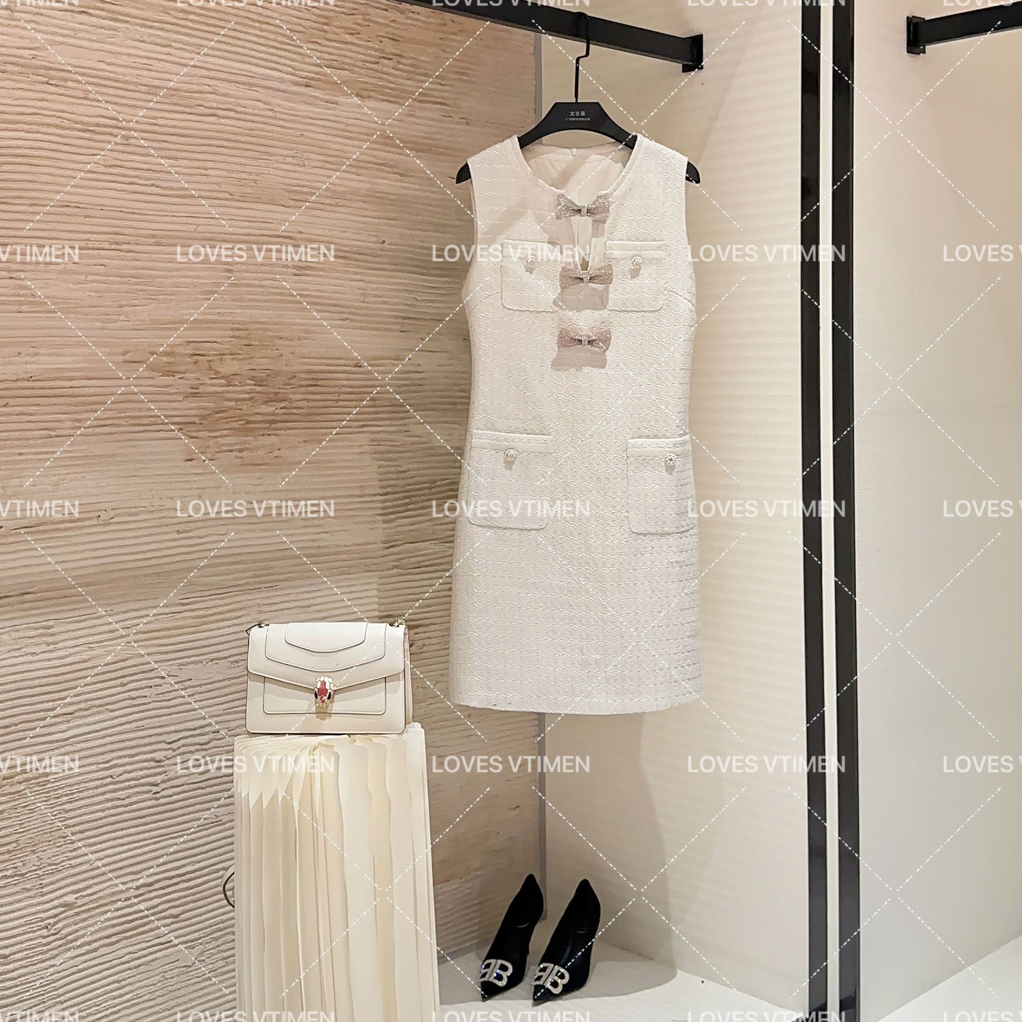 【薇薇专属】设计师赫本风高定显瘦气质法式时尚连衣裙LOVES-A1747